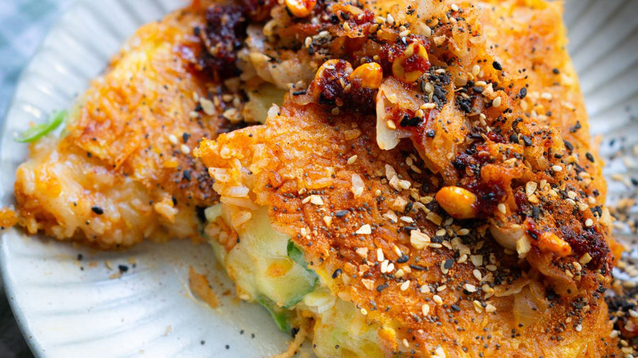 Nice n’ Spicy Crispy Rice Omelettes
